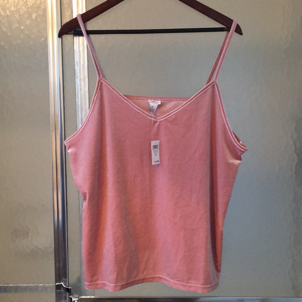 Pink Velvet Tank Top